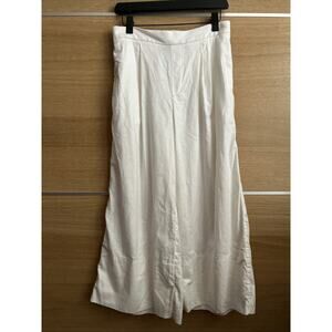 Banana Republic Women's Petite Sz Small Linen Blend Pull-On Wide Leg Crop Pants